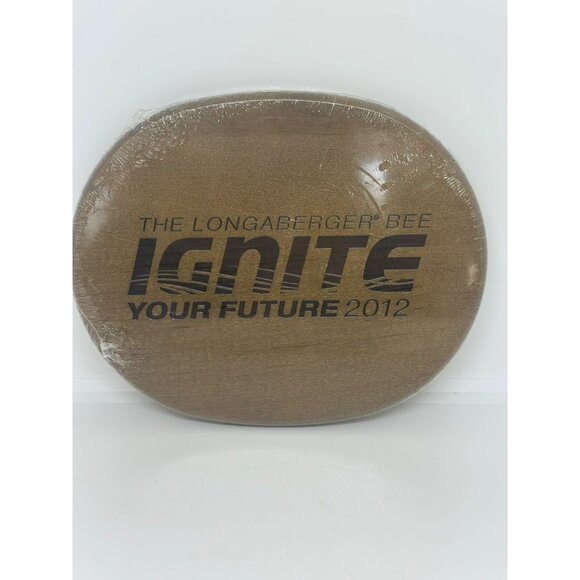 NEW Longaberger Wooden Oval Lid "Ignite Your Future" 2012 SEALED - Picture 1 of 8